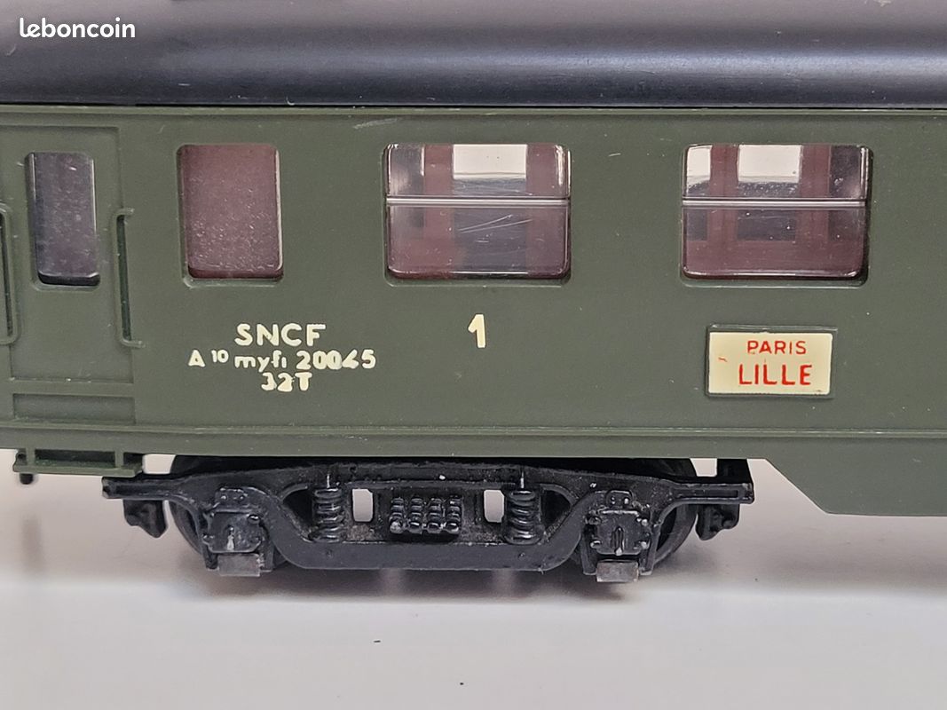 Train wagon N° 7340 Voiture voyageurs 1 ère classes type forestier Paris Lille HORNBY ACHO (image 4)