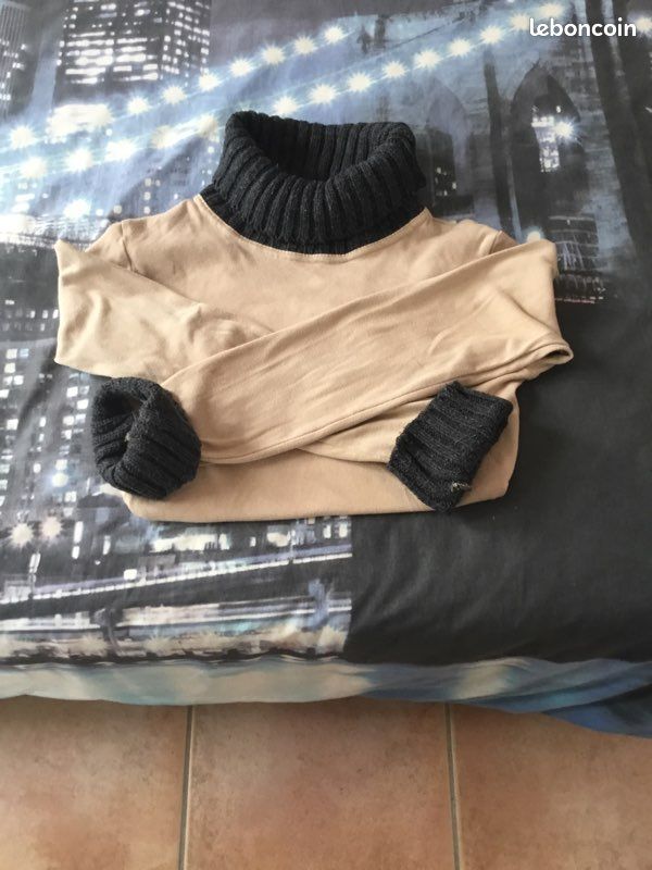 Pull femme Col et Poignées roulés en Laine .Très B E (image 6)