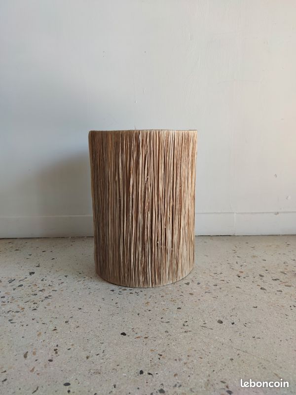 Grand abat-jour en raphia H:40cm ; D:20cm (image 8)