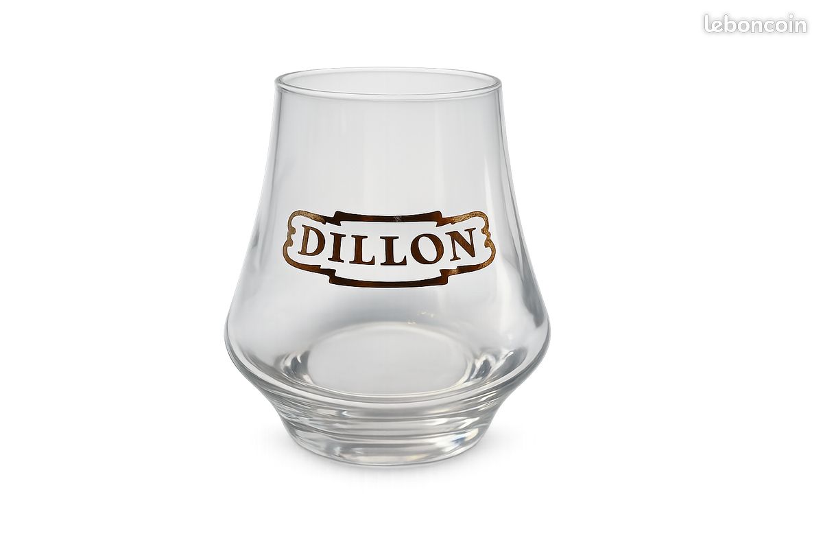 🌴🥃 Verre DILLON Rhum Martinique Publicitaire Vintage Collection Bar Collector (image 1)