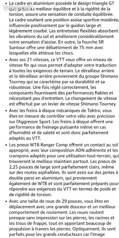 🚴⏰VALEUR 529E GT AGRRESSOR 29 POUCES VTT velo (image 6)