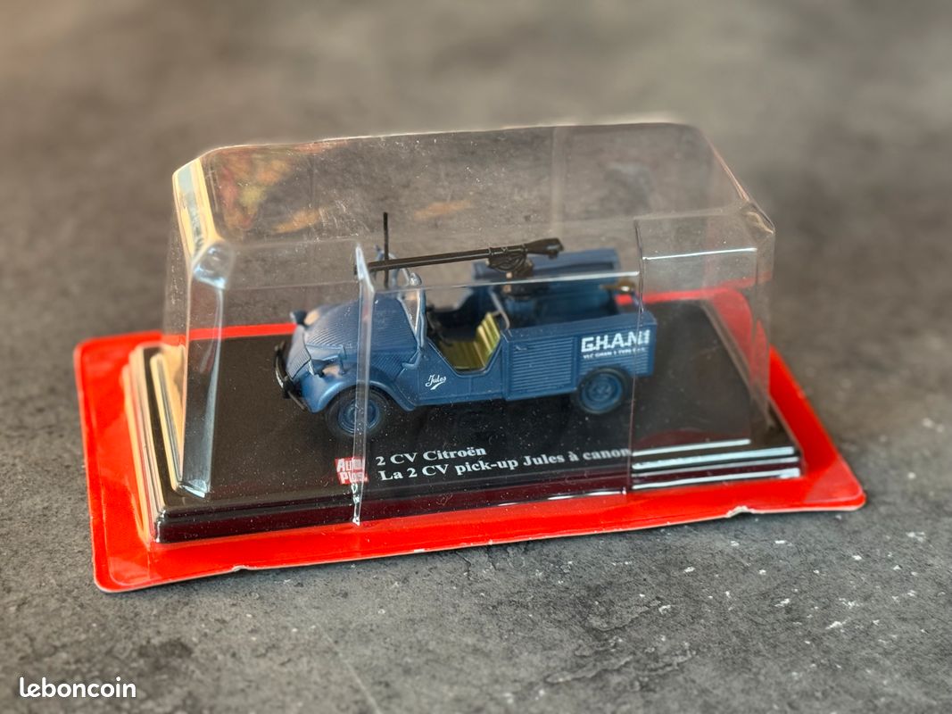 Citroën 2CV Jules Militaire Ministyle 1/43 Avec Mitrailleuse - Modèle Rare