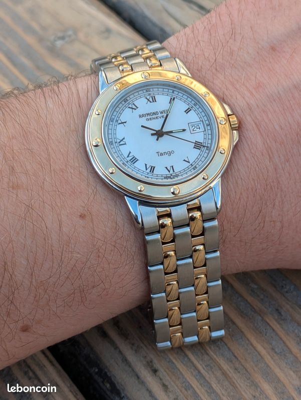 Montre Bracelet Raymond Weil Tango Genève - Acier/Or - Cadran Nacré Diamants - Occasion