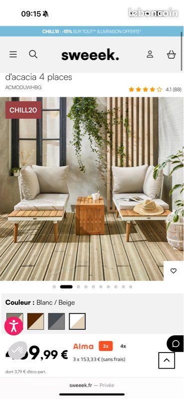 Salon de jardin neuf Sweek (image 2)