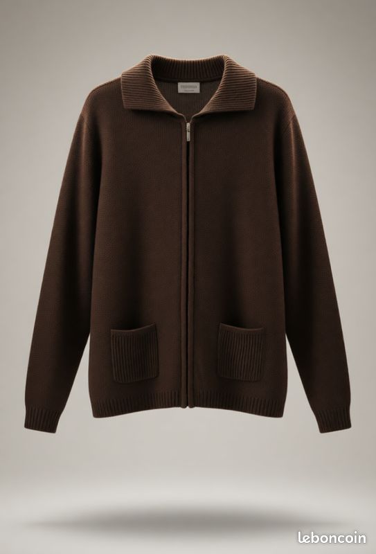 Gilet veste marron femme (image 4)