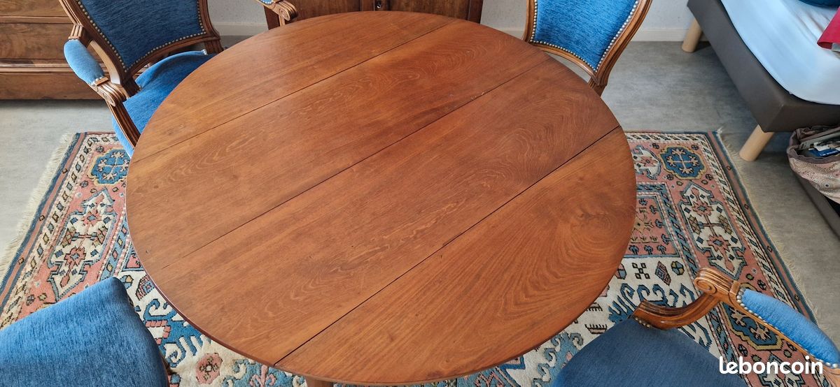 Lot table et 4 sièges acajou massif (image 3)