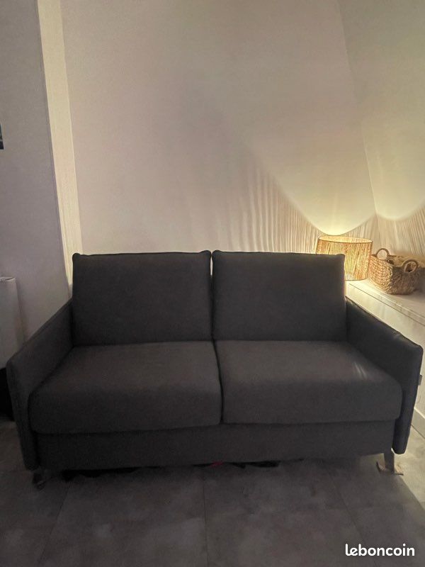Canapé convertible gris poltrone sofa 1,72m (image 1)