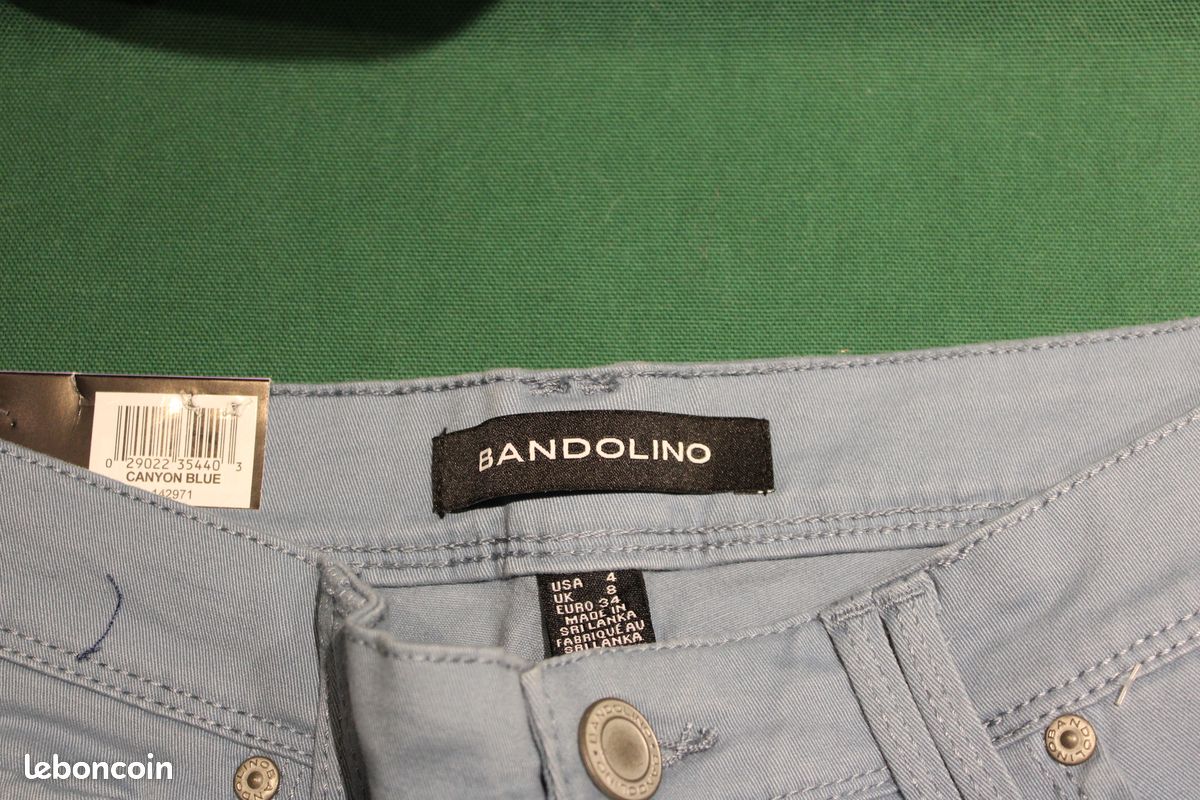 Pantalon Bandolino Sarabelle Skinny Ankle bleu pâle - Neuf - 34 (image 5)