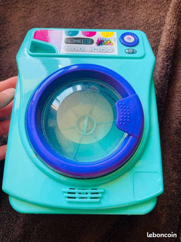 Idena Machine à Laver Jouet Enfant 15x18x23cm – Effets Sonores Et Lumineux, Tambour Rotatif, 4 Programmes