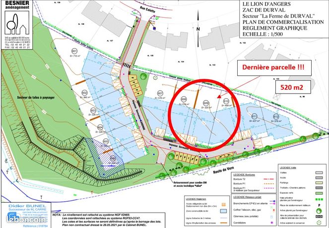 Terrain 520 m² Le Lion D Angers