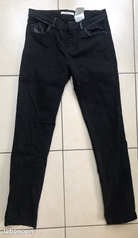 Pantalon noir camaïeu (image 1)