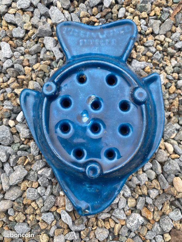 vintage, porte savon fonte émaillée