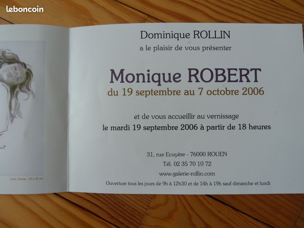 Tableau lithographie originale numérotée et signée de Monique ROBERT "le nu bleu" (30/125) (image 4)