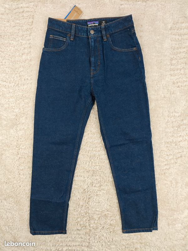 Jean femme Denim & Co. bleu coton maman taille 10 L29 en