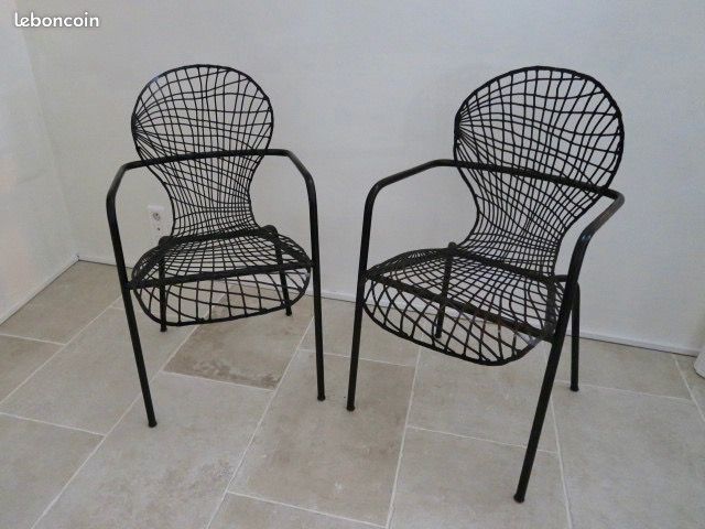 Vends deux fauteuils fer forgé (image 2)