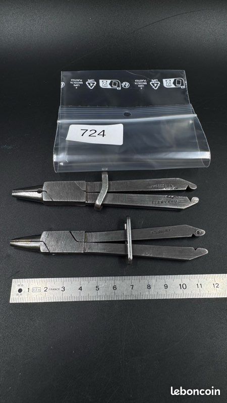 Lot de 2 pinces à tenon pour horloger mais idéal atelier d’horlogerie bijouterie (image 1)