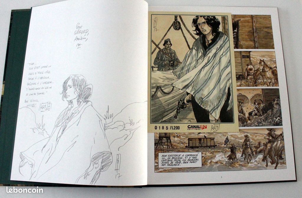 BD dédicacée dessinateur et auteur : Kris et Maël : Notre Amérique - tome 1 neuf TTB - Edition Canal BD (image 2)