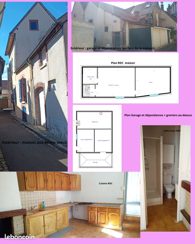 Maison 3 pièces 60 m² · à Saint-Julien-du-Sault · 60 m² · 79 000 €