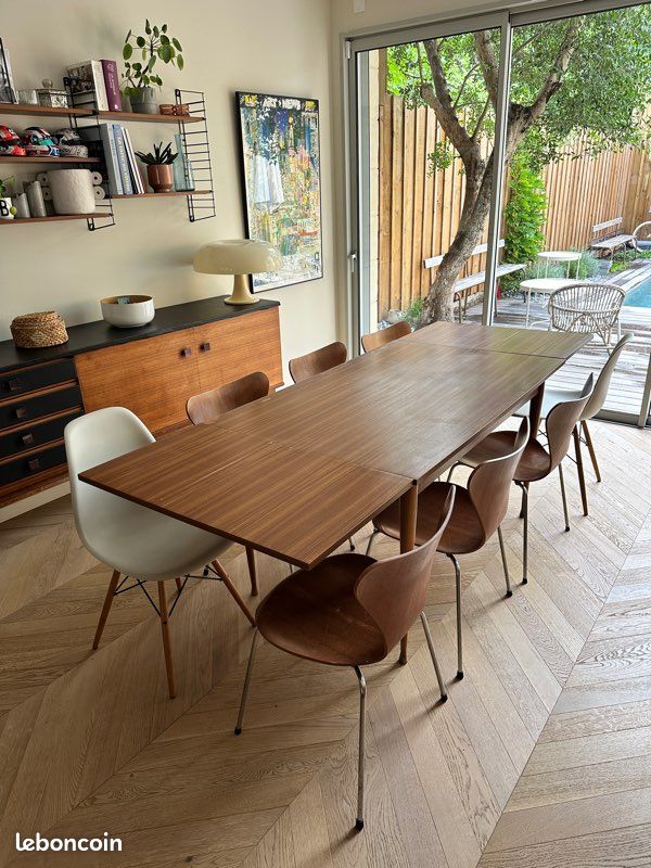 Table vintage extensible style scandinave – année 60/70 (image 2)