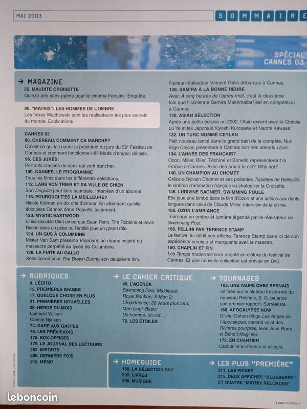 Revues Cinéma Première 2001/2008 en super état avec posters et fiches (image 20)