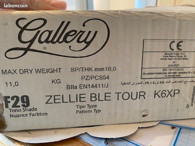 Carrelage mural effet zellige bleu turquoise brillant l.10 x L.10 cm Zellie (image 1)