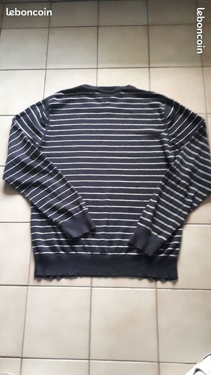 Pull bleu à rayures Tommy Hilfiger taille L (image 6)