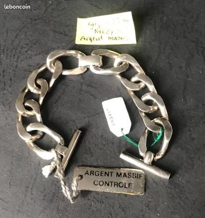 Bracelet Porte-montre Gousset En Argent Massif Poinçonné MECAN - Vintage Avant 1920