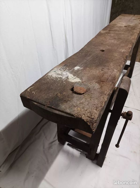 Ancien établi en bois (image 6)