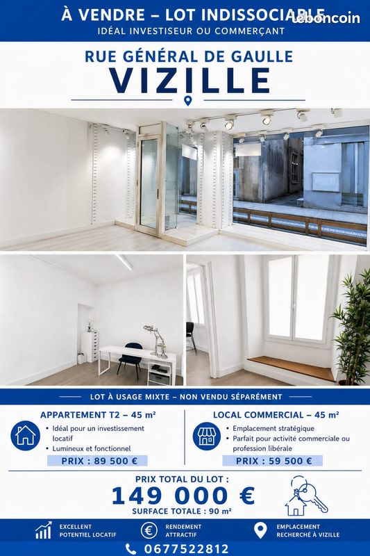 Appartement 5 pièces 90 m² · à Vizille · 90 m² · 149 000 €