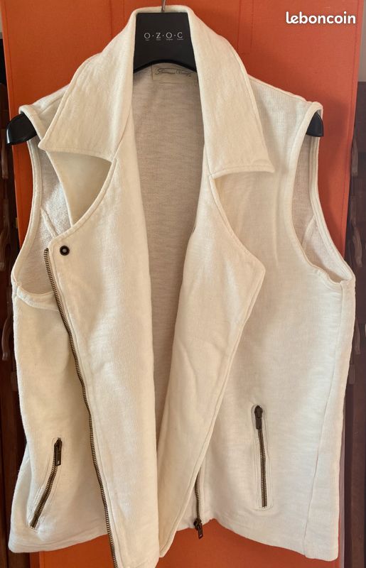 American Vintage la veste sans manche écru (image 1)