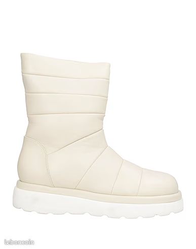 Boots en cuir blanc Ixos (image 1)