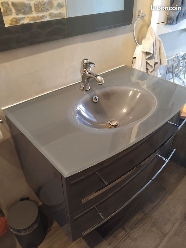 Meuble salle de bain avec miroir (image 3)