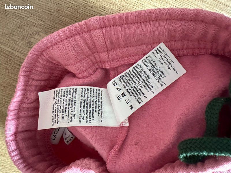 Vend ensemble Lacoste rose - enfant (image 4)