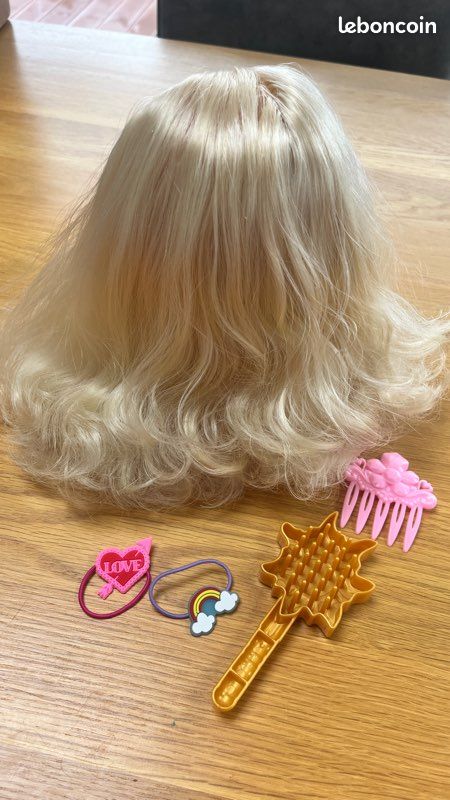 Tête De Poupée Cheveux Blonds Avec 35 Accessoires – Coffret Coiffure Et Maquillage, Jouet Fille Dès 3 Ans