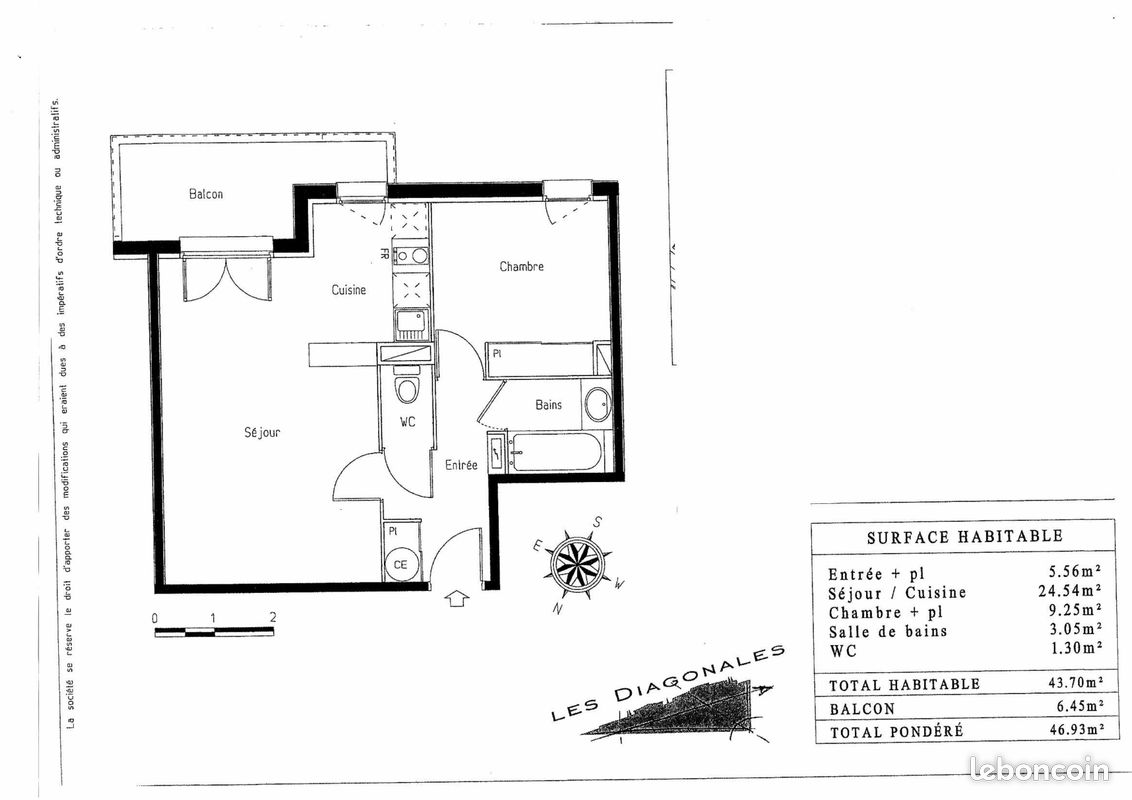 Appartement 2 pièces 44 m² · à Bergerac · 44 m² · 79 900 €