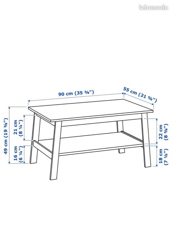 Table basse IKEA LUNNARP blanche – Très bon état – 35 (image 5)