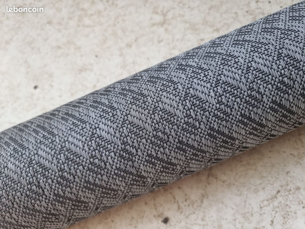 Tapis de terrasse textilène gris 120 x 180 cm (image 2)