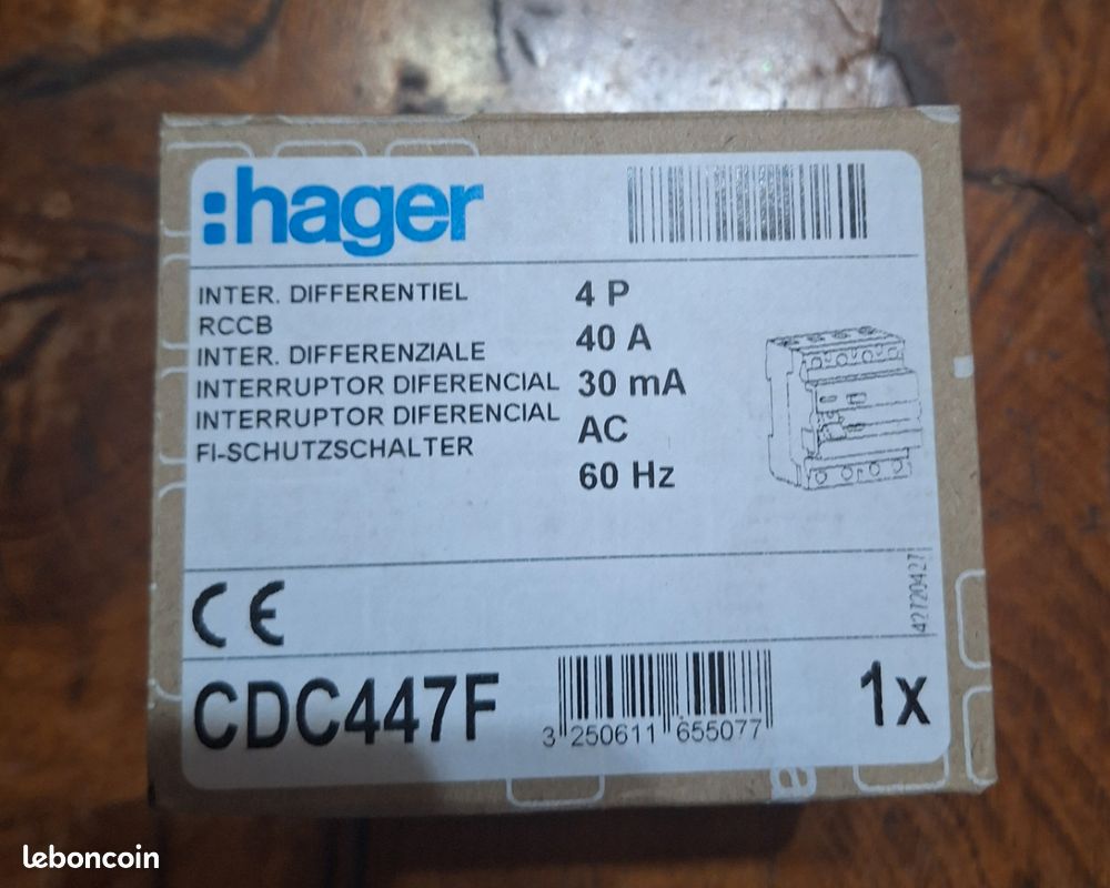 Interrupteur différentiel CDC447F (image 2)