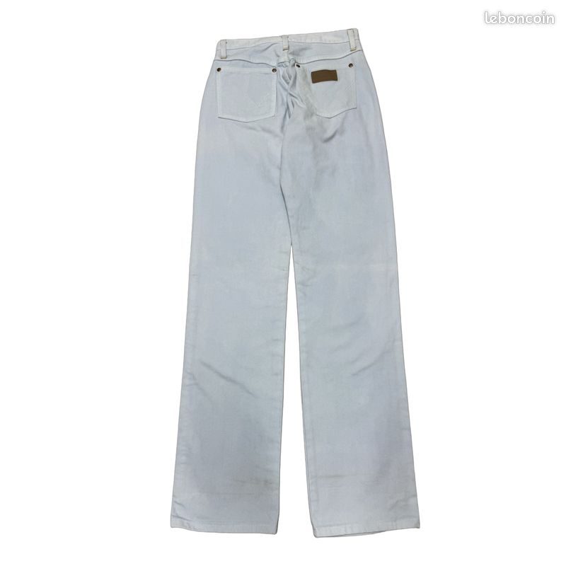 Jean Wrangler Vintage Femme Taille 20W, Coupe Conique, Taille élastique, Bleu, USA