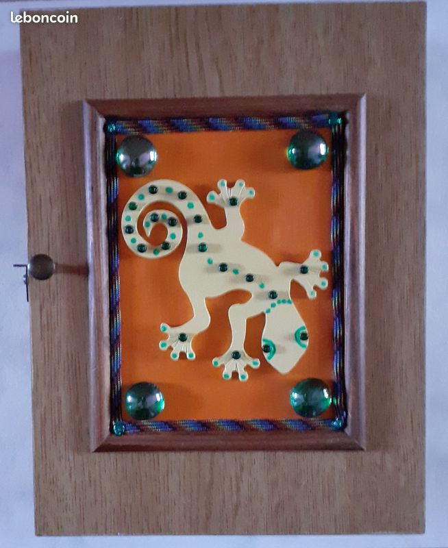 Boîte à clefs exotique : gecko (création artisanale) (image 4)