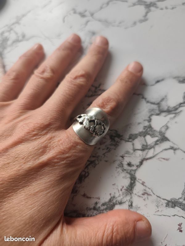 ALLIANCE BAGUE ARGENT PLAQUEE OR VINTAGE TAILLE 51 ORIGINALE
