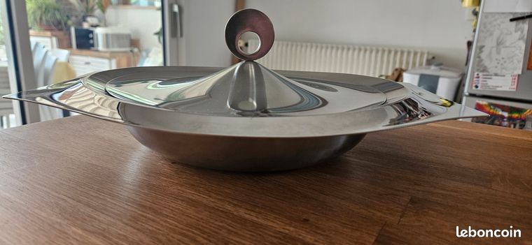 GRAND PLAT de service ovale en inox Letang et Rémy neuf EUR 40,00 - FR