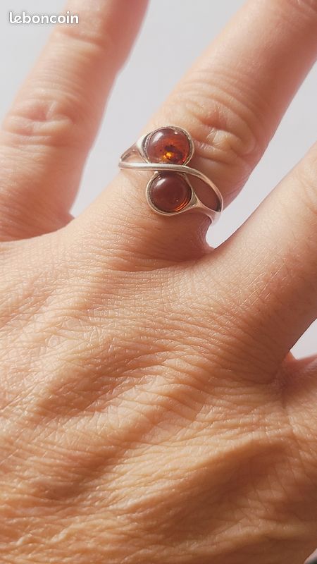 Bague en argent et Ambre magnifique (image 3)