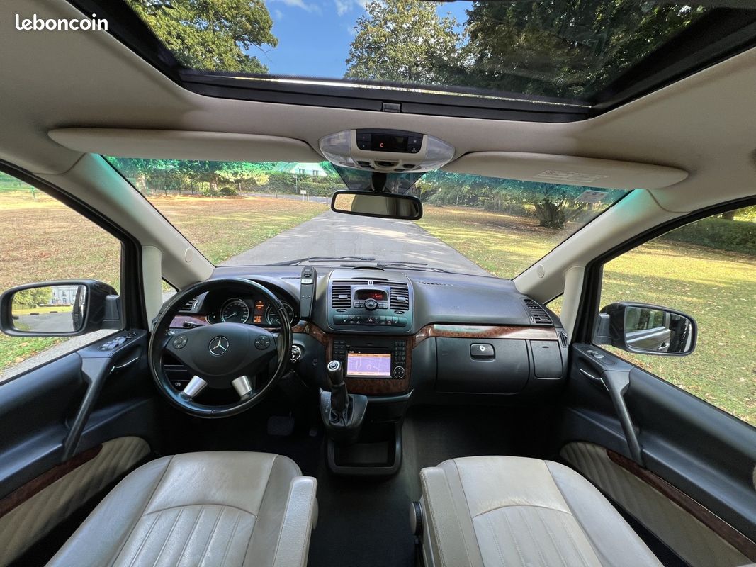 Tres belle mercedes-benz viano 2l2cdi 163ch long pack ambiante toutes options gps pro- cuir-clim auto-chauffage stationnaire - toit pano-bluethoot (image 5)