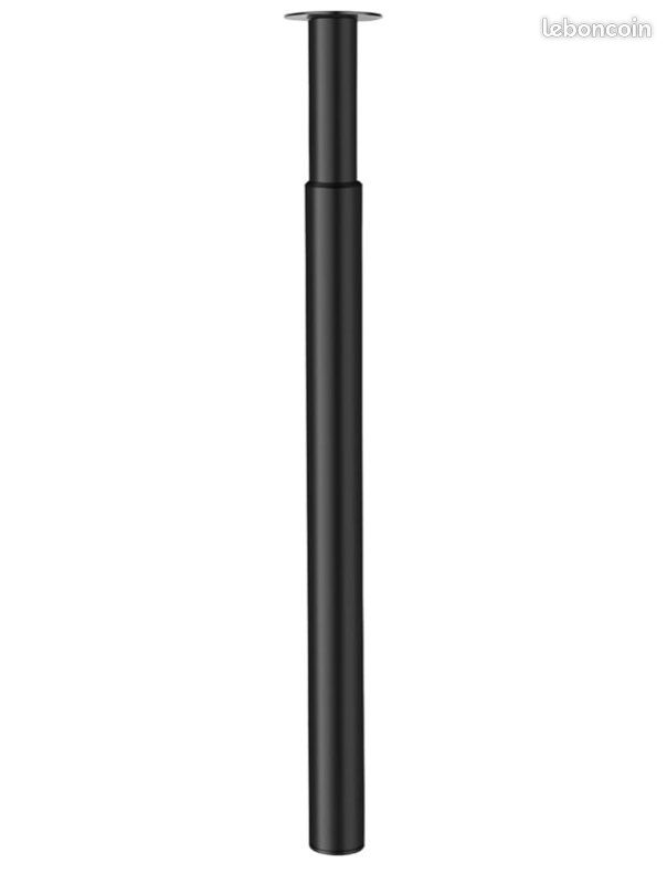 4 Pieds de Meuble Acier Noir (image 1)