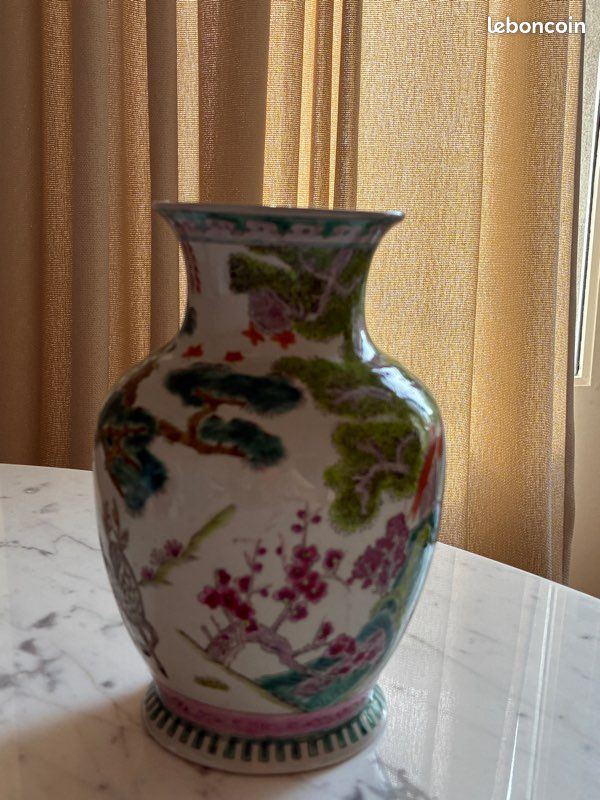 Vase polychrome porcelaine chinoise (image 1)