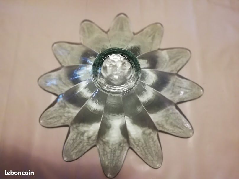 Grande coupe verre fleur (image 2)