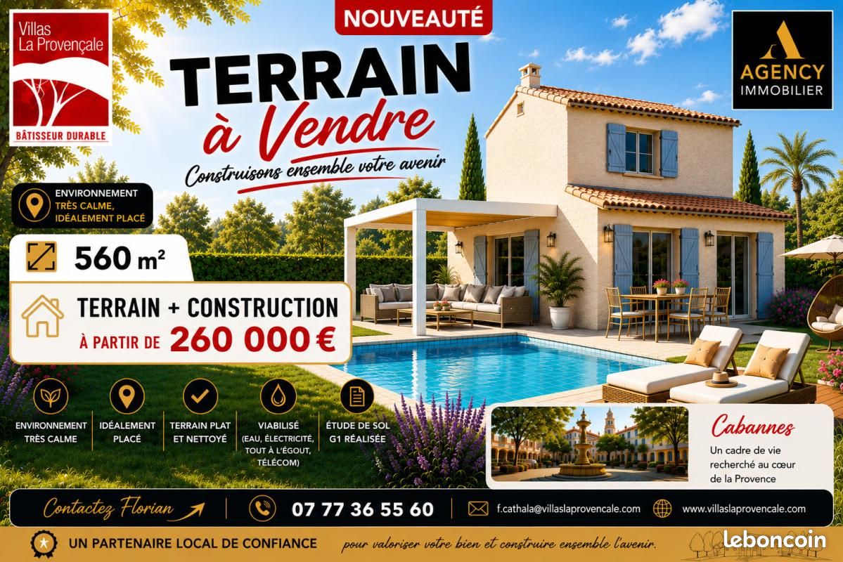Terrain 560 m² Cabannes · 137 000 €