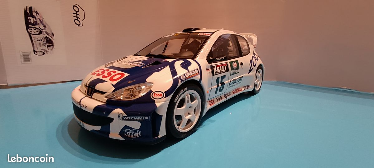 VOITURE MINIATURE RALLYE 1/43 : Peugeot 206 WRC 1er Tour de Corse
