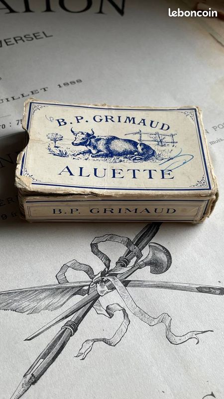 Ancien Jeu De Cartes D'Aluette GRIMAUD - Jeu De La Vache Alluette - Occasion